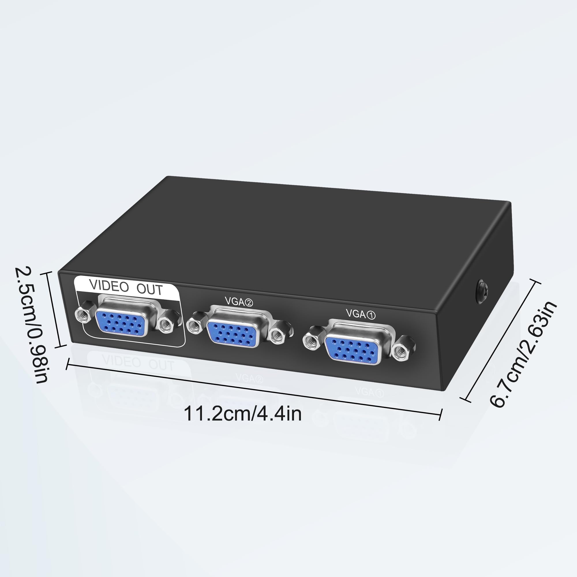 Amazon.com: XMSJSIY VGA Switch Box 2 in 1 Out VGA Audio Video